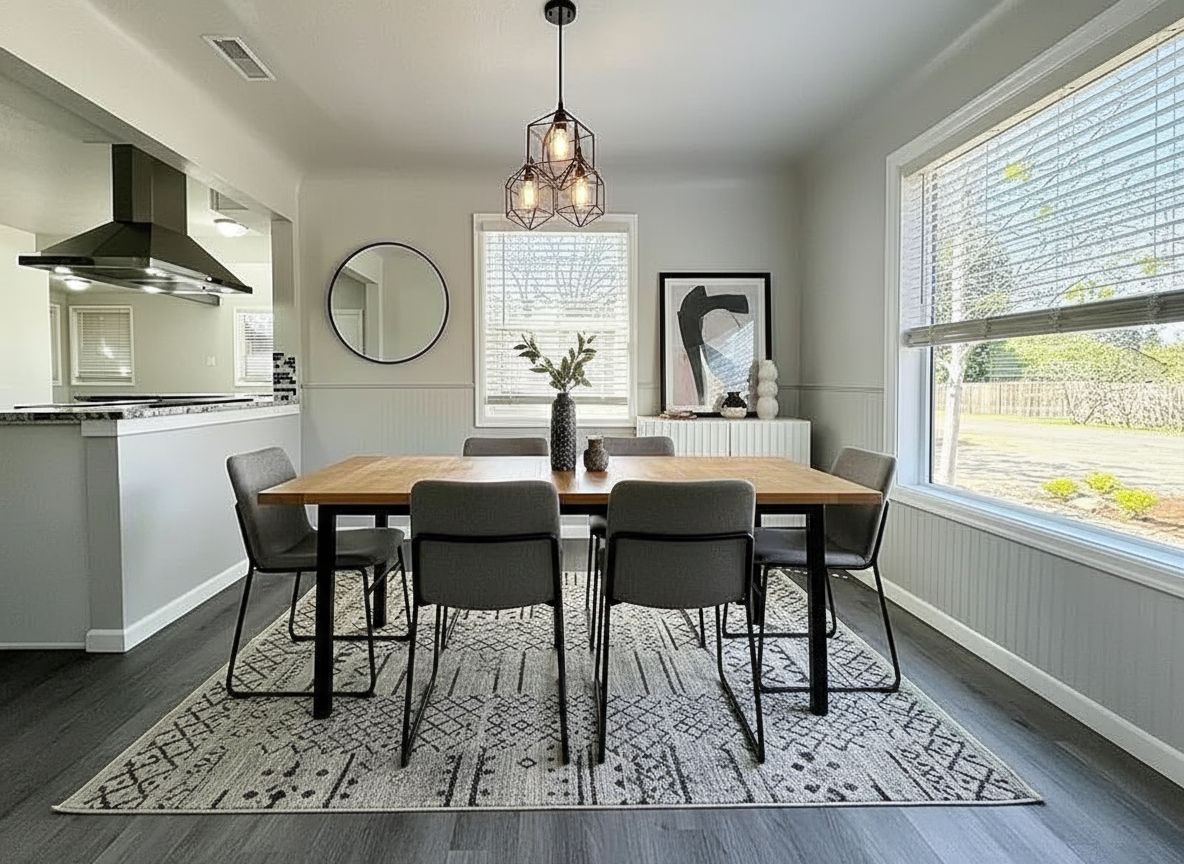 Professionally staged room after AI processing