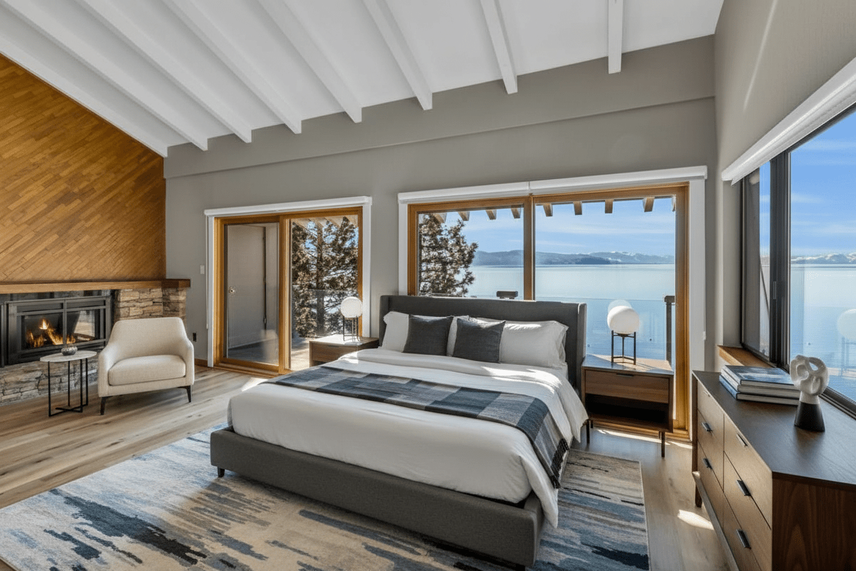 Professionally staged room after AI processing