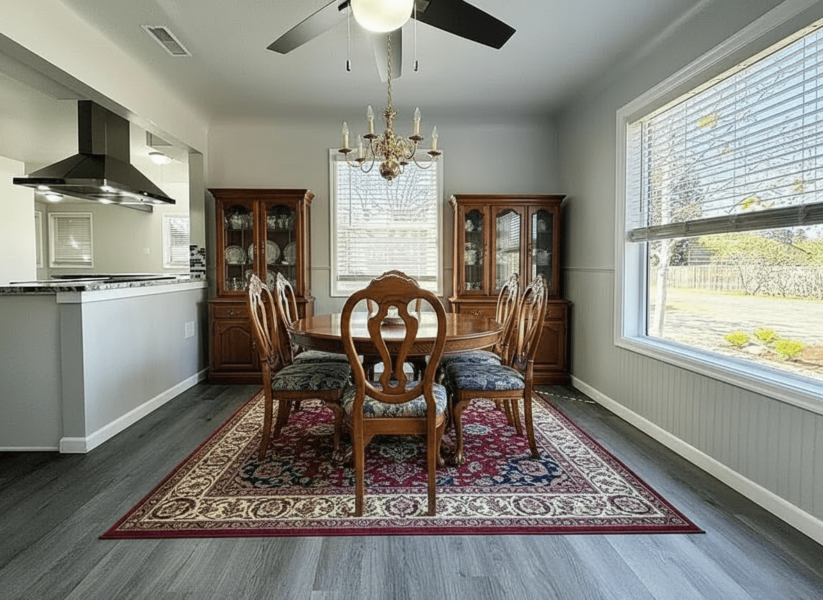 Dining room staging example