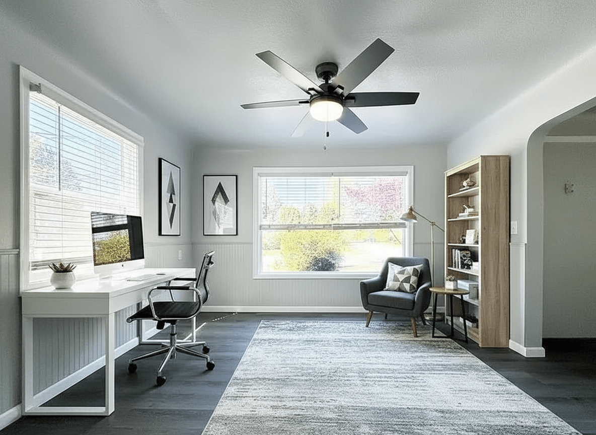 Home office staging example